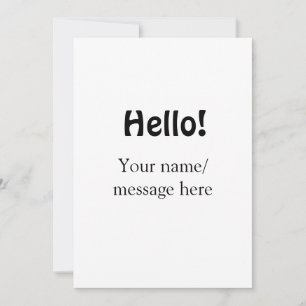 Invitation Bonjour ajouter un message de nom simple minimum é