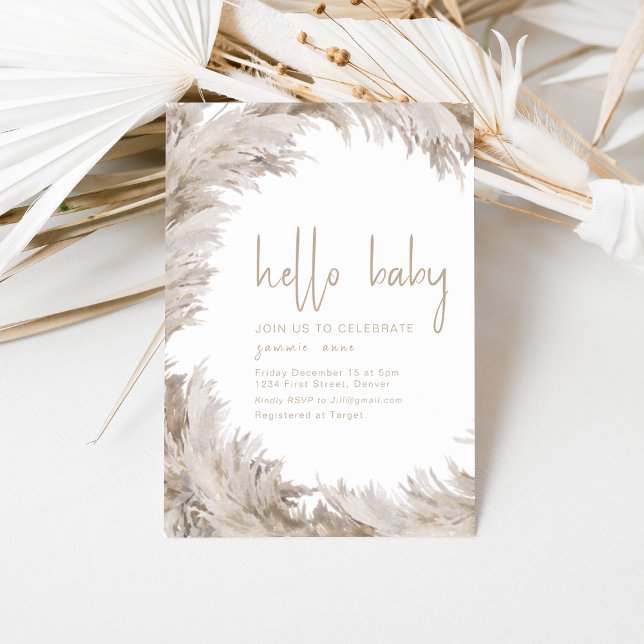 Invitation Bonjour Baby Baby shower Modèle d'invitation (Créateur téléchargé)