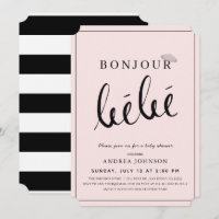 Bonjour Bebe Beret Baby shower moderne fille rose