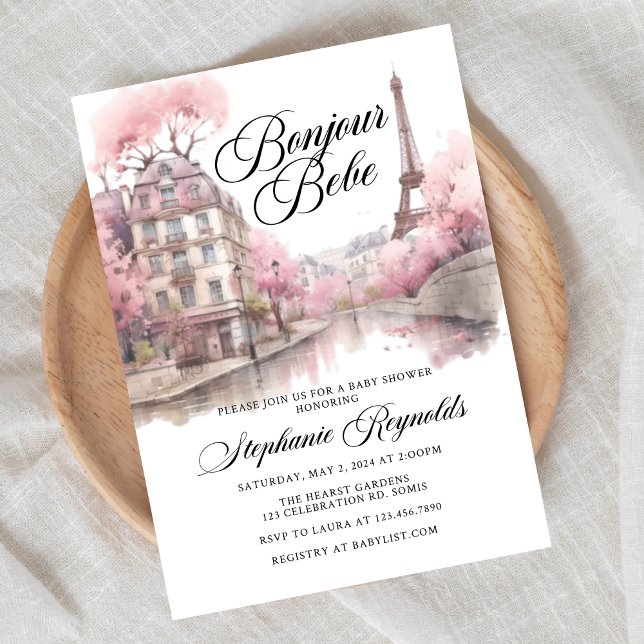 Invitation Bonjour bébé, Bonjour bébé, baby shower, Français  (Créateur téléchargé)
