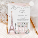 Invitation Bonjour Bébé Paris Baby shower parisien<br><div class="desc">Bonjour Bébé Paris Baby shower parisien Invitation Tous les modèles sont © PIXELPERFECTIONPARTYLTD</div>