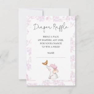 Invitation Bonjour Bebe Romantique French Girl Raffle