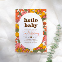 Bonjour bébé | Super Baby shower Boho Fleurs Rétro
