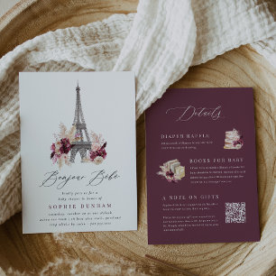 Invitation Bonjour Bébé Tout en un Baby shower Paris