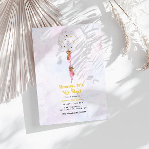 Invitation Bonjour, C’est mon jour ! Fête d'anniversaire mini