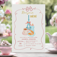 Bonjour Cafe Baby shower Coquette rose