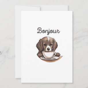 Invitation bonjour chien