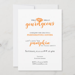 Invitation Bonjour Dames Gourdes Amitié Thanksgiving