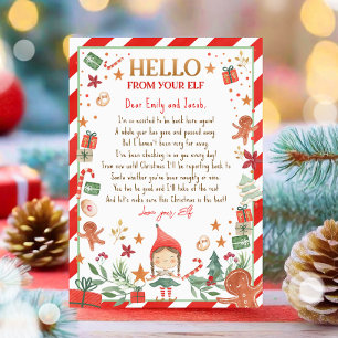 Invitation Bonjour de Elf Arrival Lettre Je suis de retour No