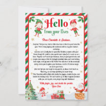 Bonjour de votre lettre d'arrivée de Noël des Elfe