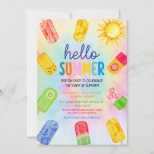 Invitation bonjour fête d'été