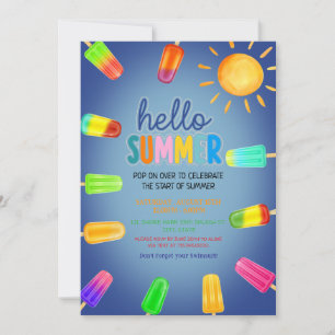 Invitation Bonjour fête d'été