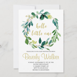 Invitation Bonjour petit un baby shower neutre genre