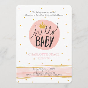 Invitation Bonjour Princesse Rencontrez et saluez l'invitatio