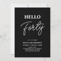 Bonjour Quarante | Fête d'anniversaire 40 ans mode