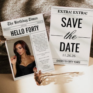 Invitation Bonjour Quarante Photo Journal 40e Anniversaire