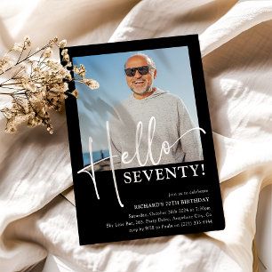 Invitation Bonjour SEVENTY ! 70ème anniversaire minimum