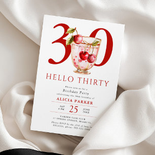 Invitation Bonjour trente fête d'anniversaire moderne 30 ans