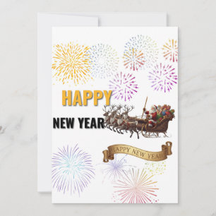 Invitation Bonne année 2026 – Feux d'artifice et traîneau du