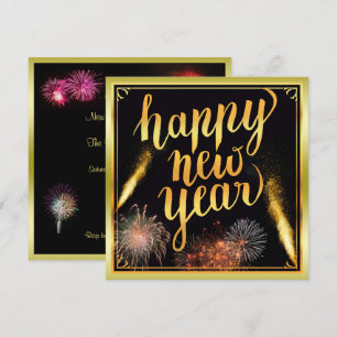 Invitation Bonne année & Feux d'artifice du Nouvel An