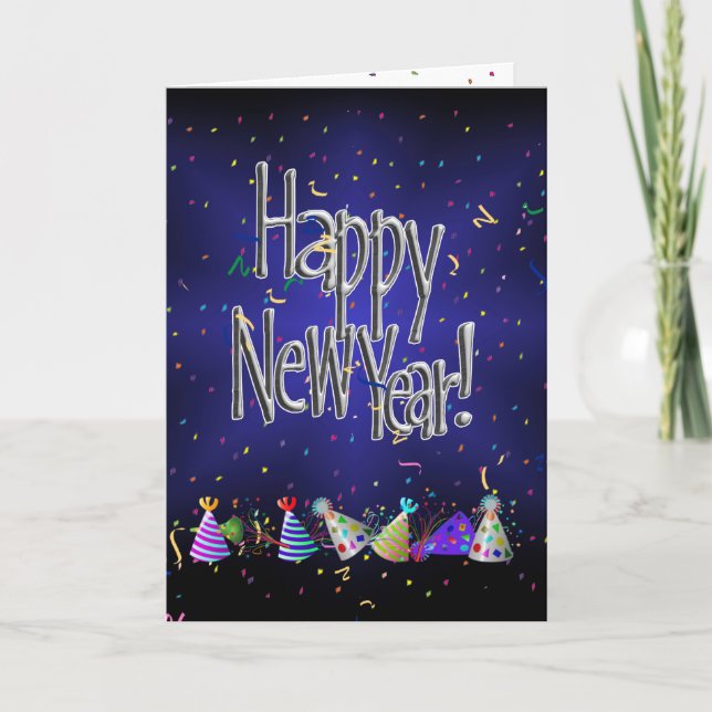 Invitation BONNE ANNÉE ! Image texte (Devant)