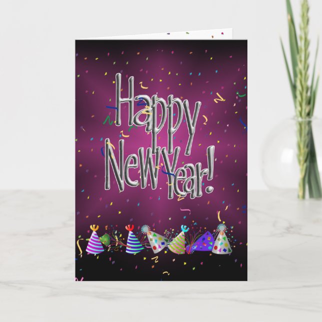 Invitation BONNE ANNÉE ! Image texte (Devant)