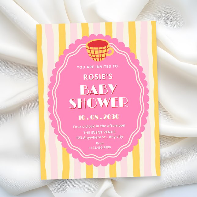 Invitation Bonne fête colorée pour bébé (Créateur téléchargé)