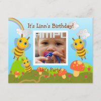 Bonne fête d'anniversaire avec des abeilles amical