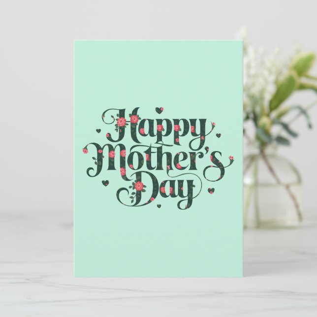 Invitation Bonne fête des mères (Debout devant)