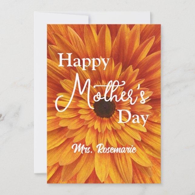 INVITATION BONNE FÊTE DES MÈRES TOURNESOL (Devant)