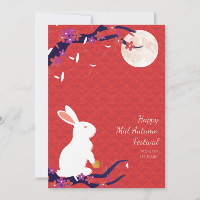 Invitation Bonne Moyenne Automne Festival Rabbit Moon Flat Ca (Devant)