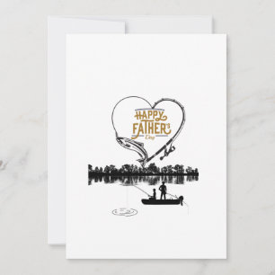 Invitation Bonne pêche à la Fête des pères sur le lac