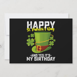 Invitation Bonne Saint Patrick et oui c'est mon anniversaire
