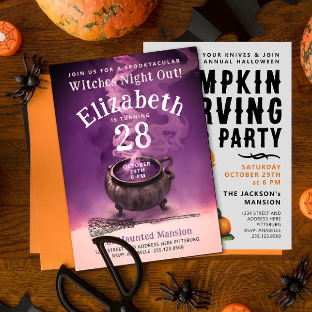 Invitation Bonne Sortie de la nuit de sorcières chic Potion C (Créateur téléchargé)
