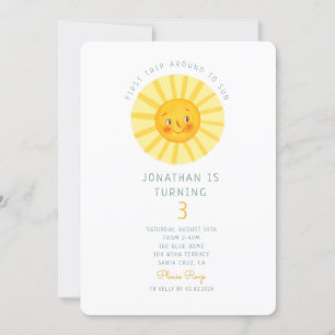 Invitation Bonne Sunshine Première Voyage Anniversaire Invita