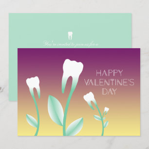 Invitation BONNE VALENTINES DAY floraison dents