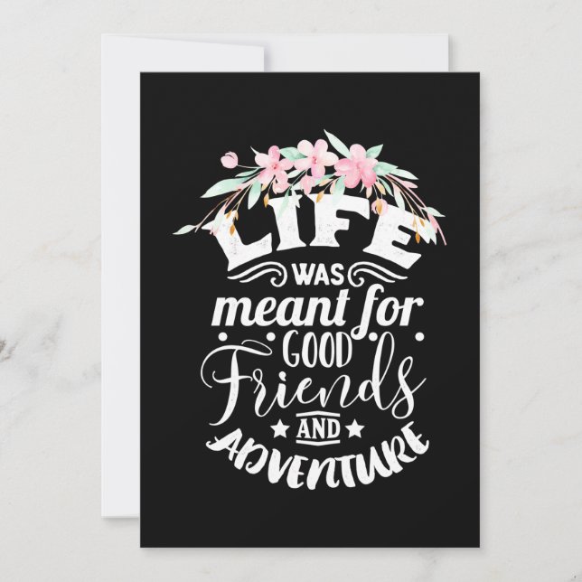 Invitation Bons amis et aventure (Devant)
