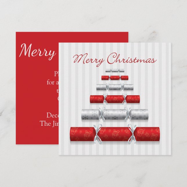 Invitation Bons de Noël élégants (Devant / Derrière)