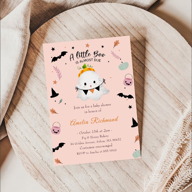 Invitation Boo Baby shower Notre Petit Boo A Presque Dû (Créateur téléchargé)