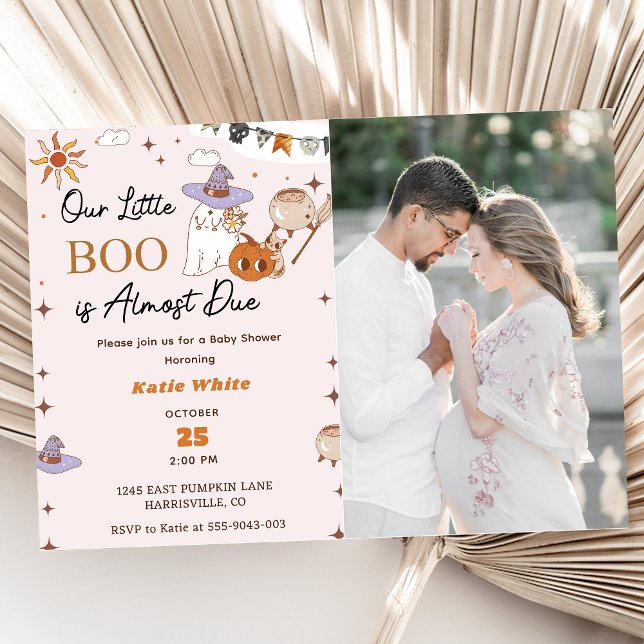 Invitation Boo Baby shower Notre Petit Boo A Presque Dû (Créateur téléchargé)