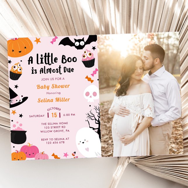Invitation Boo Baby shower Notre Petit Boo A Presque Dû (Créateur téléchargé)