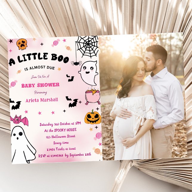Invitation Boo Baby shower Notre Petit Boo A Presque Dû (Créateur téléchargé)