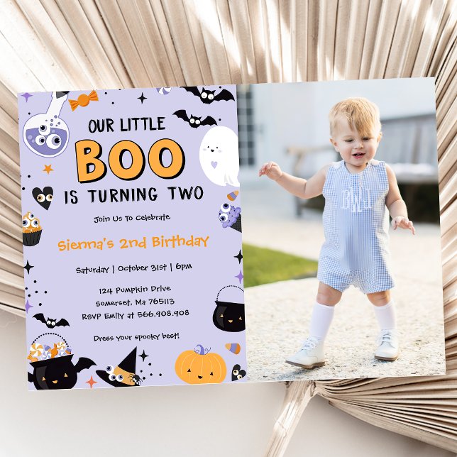 Invitation Boo Deuxième Anniversaire Notre Petit Boo Tourne D (Créateur téléchargé)