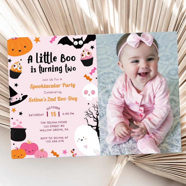 Invitation Boo Deuxième Anniversaire Notre Petit Boo Tourne D (Créateur téléchargé)
