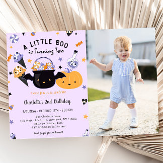 Invitation Boo Deuxième Anniversaire Un Petit Boo Tourne Deux
