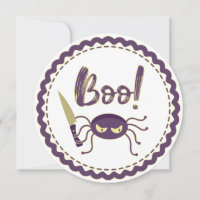 Boo drôle Halloween personnage d'araignée main