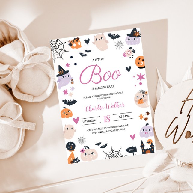 Invitation Boo est presque dû Halloween Baby shower à thème (Créateur téléchargé)