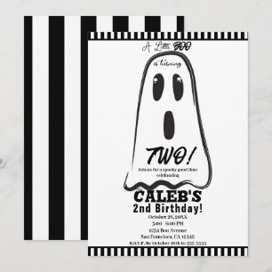 Invitation BOO ! Fantôme mignon et effrayant pour une fête d'