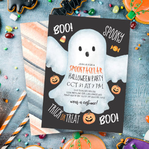 Invitation Boo Ghost Jack O'Lantern Spooktacular Halloween