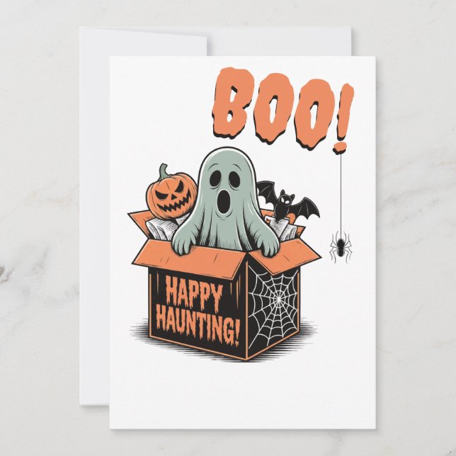 Invitation Boo ! Halloween (Devant)